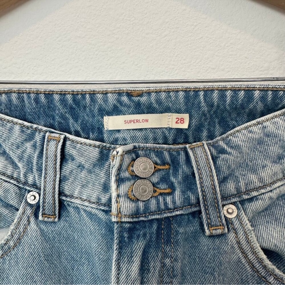 Levi's Superlow loose wide leg baggy low rise jeans 28 - Picture 4 of 4